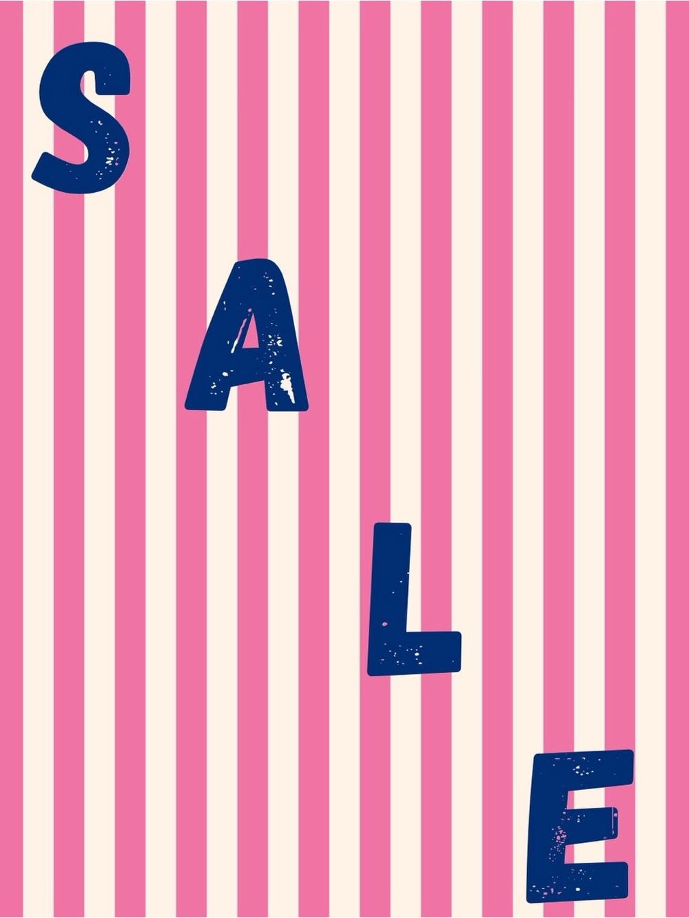 Pink Graphic 'Flash Sale' Print